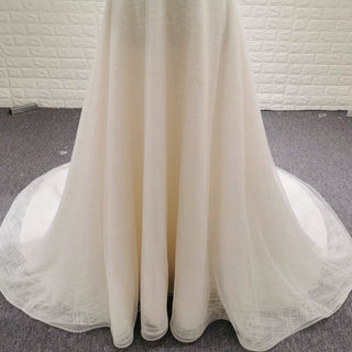 Sexy Backless A-line Wedding Dress with Spaghetti Straps