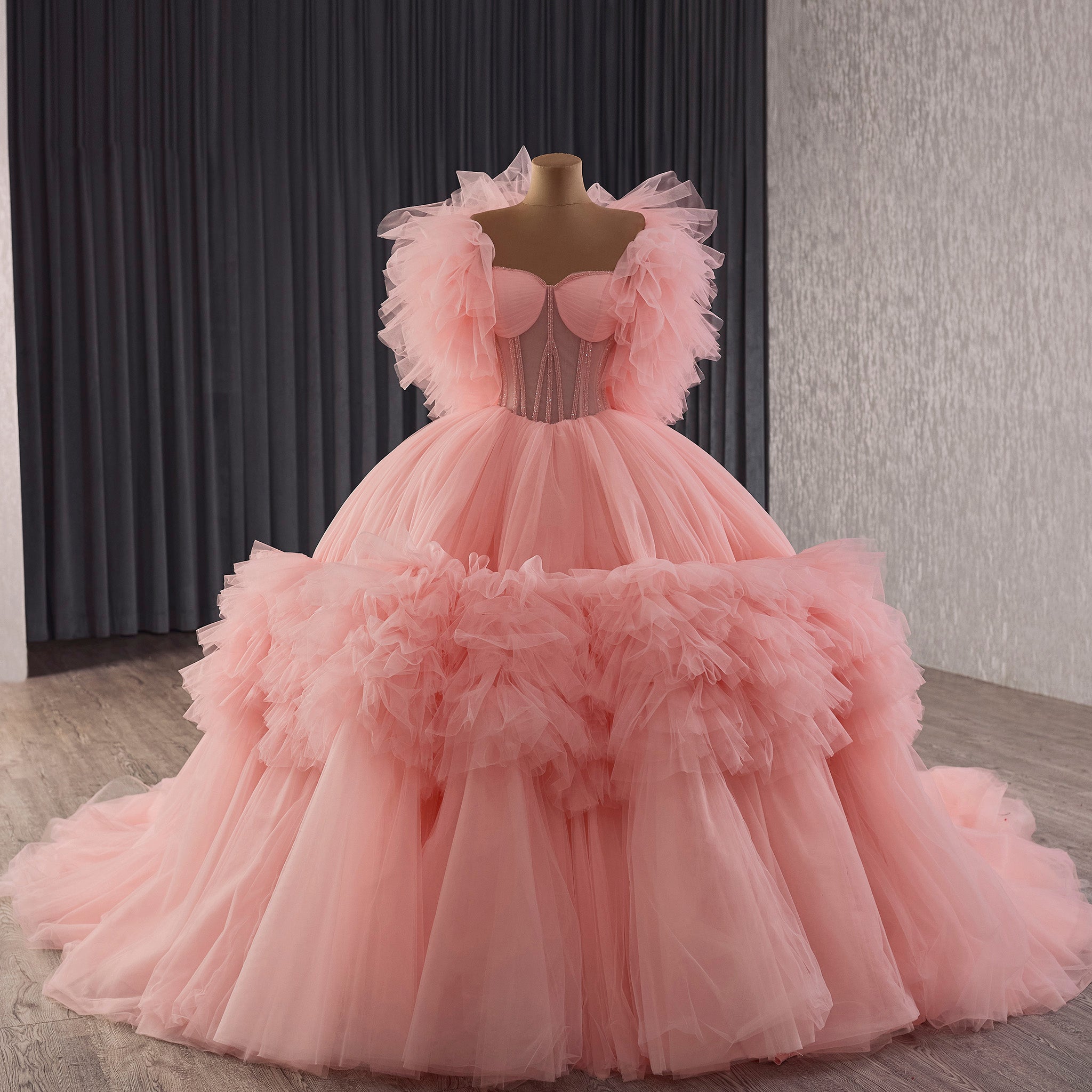 Blush Pink Quinceanera Dresses | Buy Puffy Formal Gowns Online - Rosymae Blush Pink Quinceanera Dresses | Buy Puffy Formal Gowns Online - Rosymae