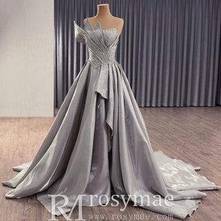 High-end Grey Handmade Prom Gown Princess Wedding Dress