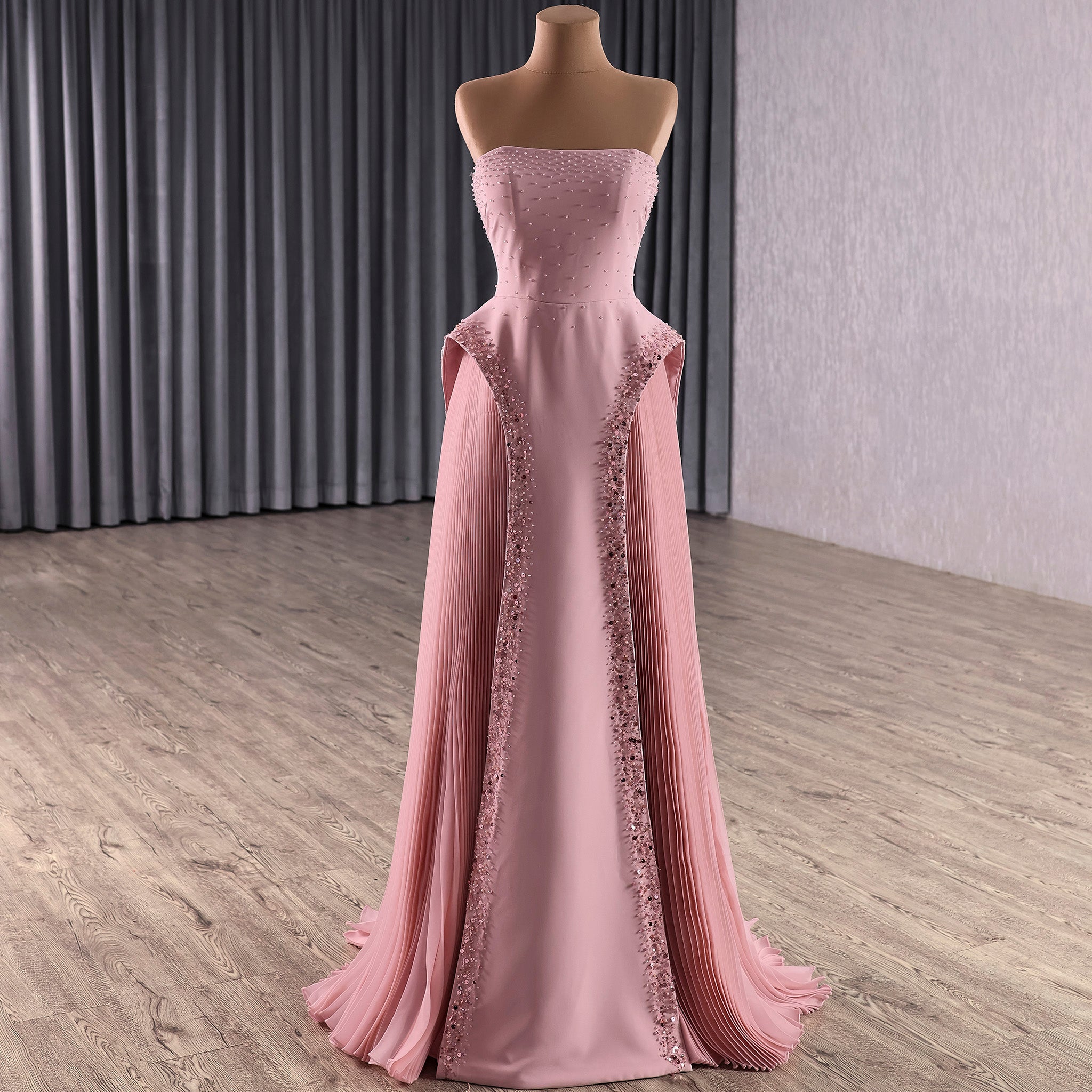 Sheath Wedding Dress Pink Formal Prom Party Gown with Ruffle Sheath Wedding Dress Pink Formal Prom Party Gown with Ruffle
