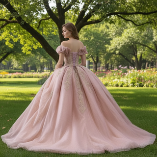 High-end Off the Shoulder Ball Gown Formal Dress Quinceanera Gown