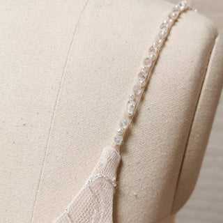 Fairy Tale Spaghetti Straps Princess Lace Wedding Dress with Pocket