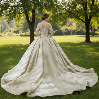 Gorgeous Beading Sequins Prom Gown with Off The Shoulder Quinceanera Dress