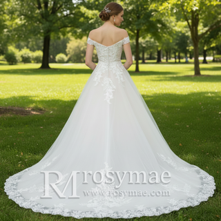 Wedding Dresses for Bride Off Shoulder A-Line Bridal Dress