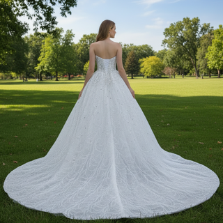 Popular Design 2 in 1 Mermaid Wedding Dress with Detachable Train