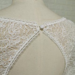 Floral Lace Mermaid Wedding Dress with Off the Shoulder Long Sleeve