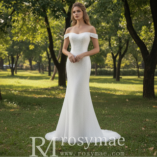 Unique Design Sparkly Mermaid Wedding Dress With Cape train