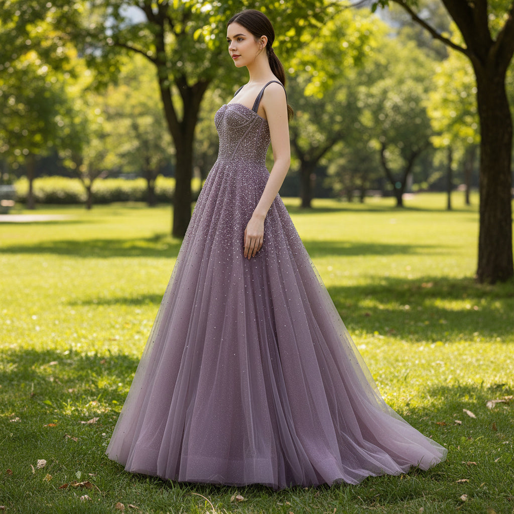 Women's Purple Formal Dresses & Evening Gowns with Strapy Thistle Purple / 16 Women's Purple Formal Dresses & Evening Gowns with Strapy Thistle Purple / 16
