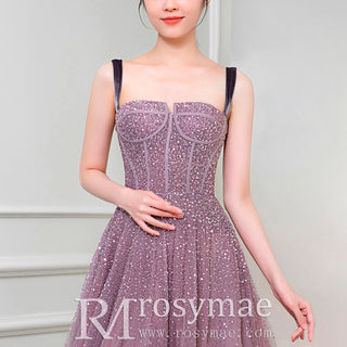 Women's Purple Formal Dresses & Evening Gowns with Strapy