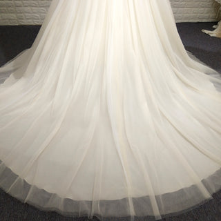 Elegant A Line Wedding Dress with Spaghetti Straps