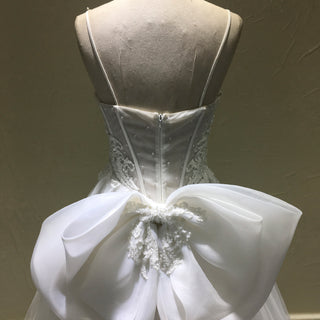 Elegant A-line Sheer Bodice Wedding Dress with Spaghetti Strap