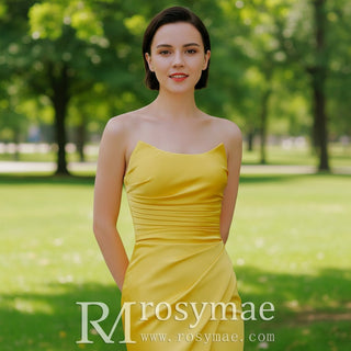 Affordable High Slit Prom Dresses with Scoop Neckline - Rosymae