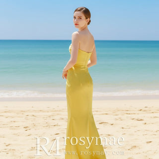 Affordable High Slit Prom Dresses with Scoop Neckline - Rosymae