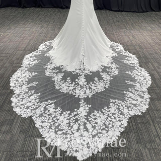 Affordable Mermaid Spaghetti Straps Wedding Dress with Off Shoulder - Rosymae