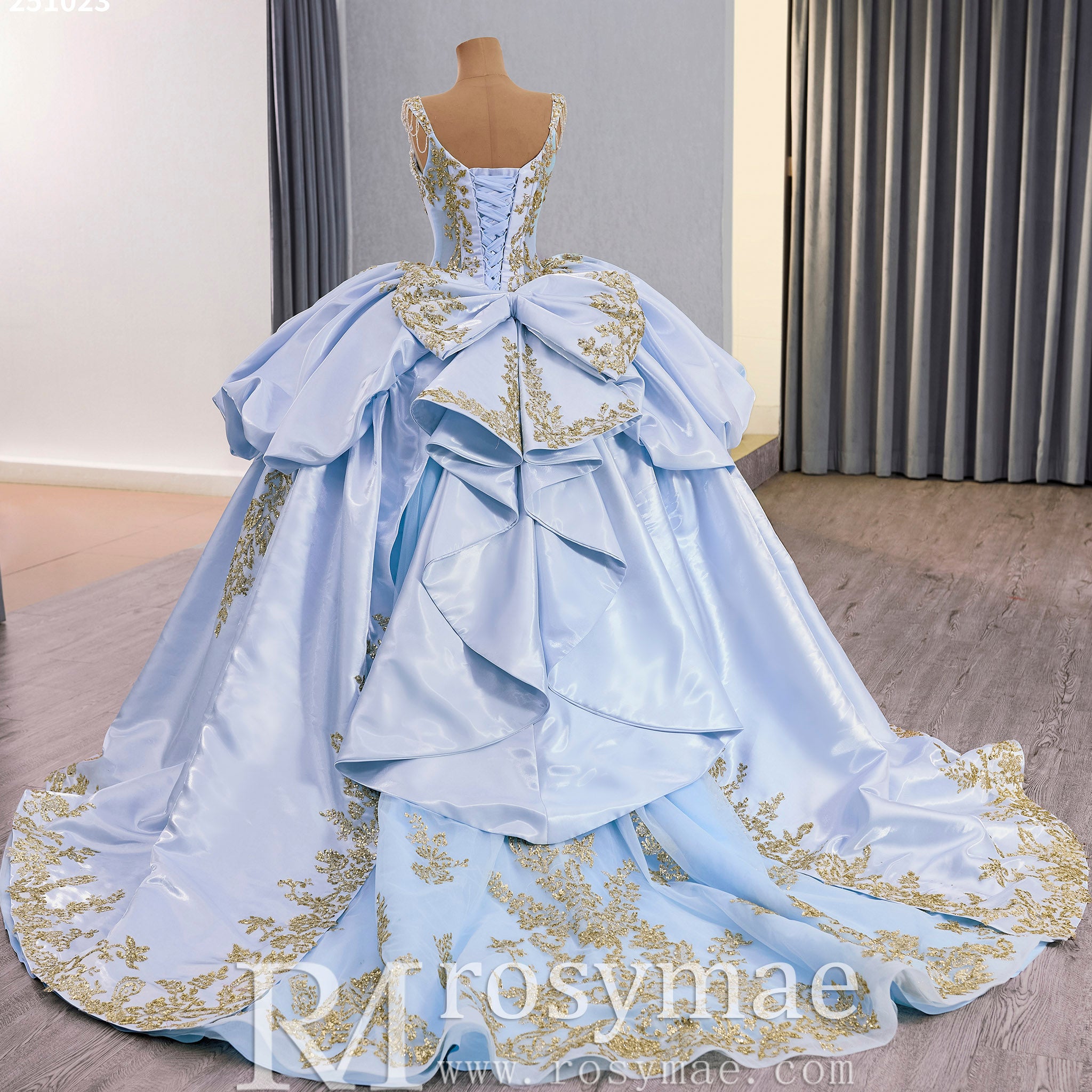 Sky Blue Quinceanera Dress Elegant Ball Gown Evening Party Dresses Custom Colors / 18W Sky Blue Quinceanera Dress Elegant Ball Gown Evening Party Dresses Custom Colors / 18W