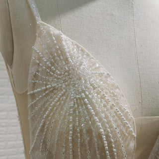 Backless Mermaid Wedding Dress with Spaghetti Straps & Train - Rosymae