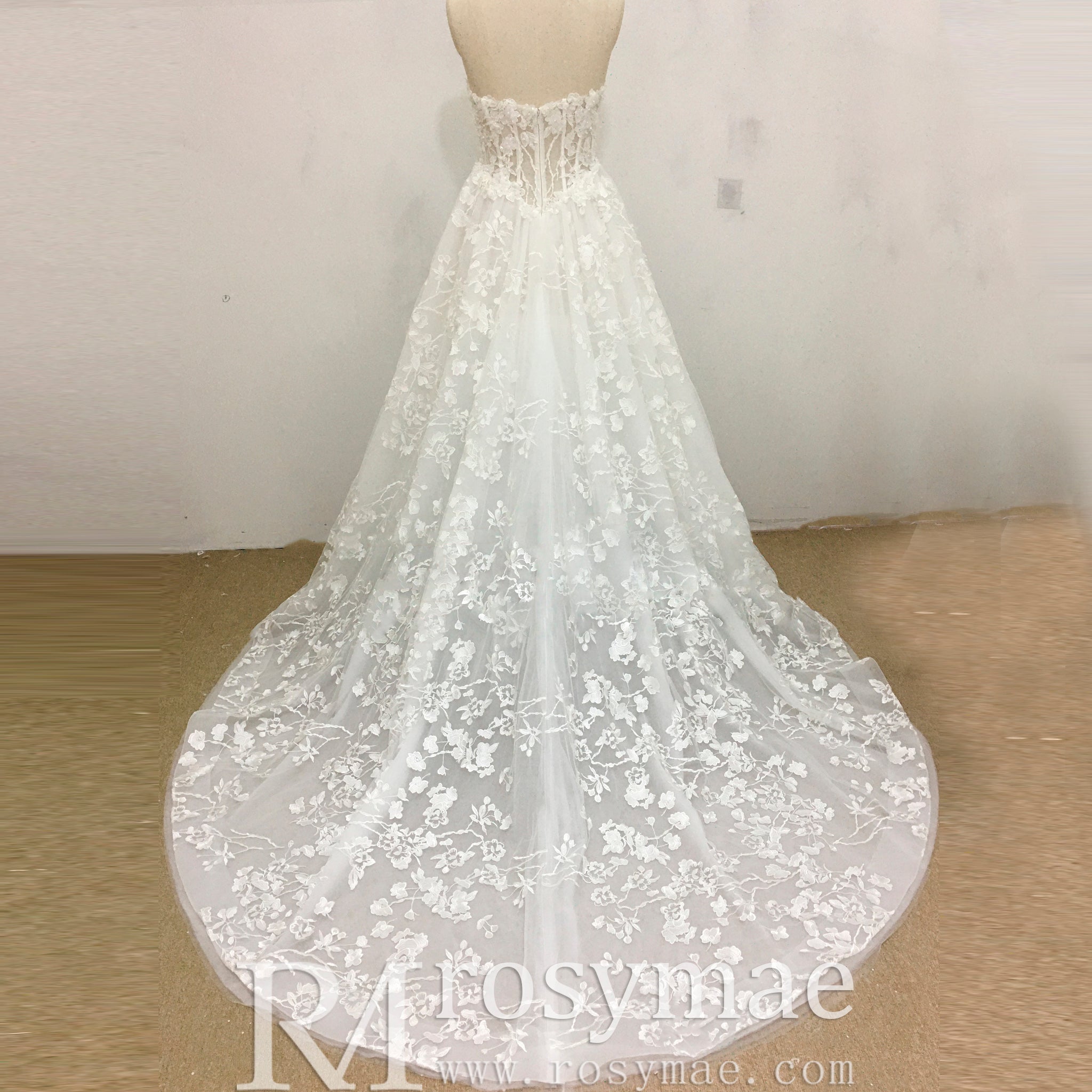 Princess Lace Overlay Ball Gown Wedding Dress with Sweetheart Rosymae Princess Lace Overlay Ball Gown Wedding Dress with Sweetheart Rosymae