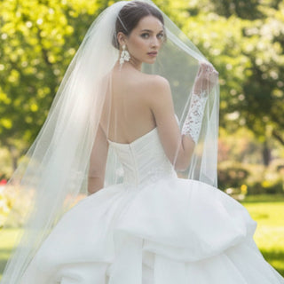 Ball Gown Layered Ruffle Wedding Dress for Beach Wedding - Rosymae