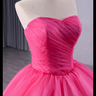Basque Waist Ruffled Wedding Gown Detachable Overskirt Quinceanera Dress - Rosymae
