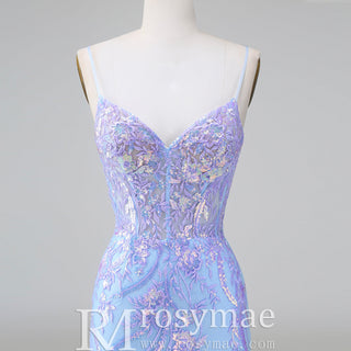 Elegant Above Knee Length Cocktail Dresses with Spaghetti Straps