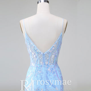 Elegant Above Knee Length Cocktail Dresses with Spaghetti Straps