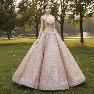 Blush Pink Quinceanera Dress Off The Shoulder Sweet 15 16 Ball Gown - Rosymae