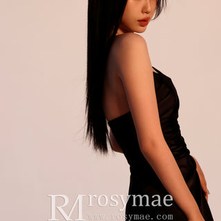 Glamorous Black Boat Mermaid Prom Dress with Leg Slit