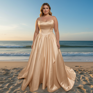 Elegant Mikado A-line Wedding Dress with Boat Neckline