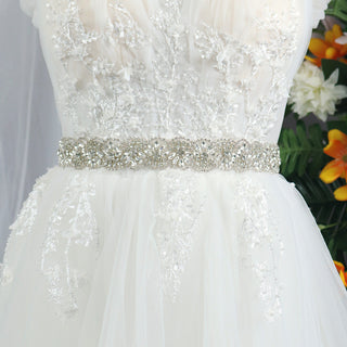 wedding dress's crystals waist belt