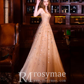 Champagne Gold Evening Dress