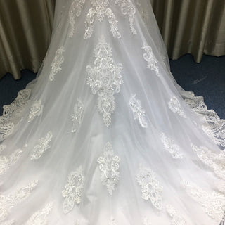 Classic Lace Mermaid Wedding Dress with Off the Shoulder for Elegant Brides - Rosymae