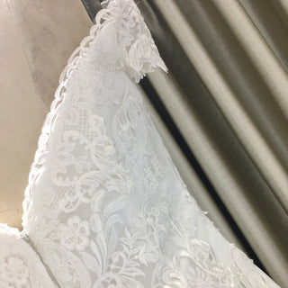 Classic Lace Mermaid Wedding Dress with Off the Shoulder for Elegant Brides - Rosymae