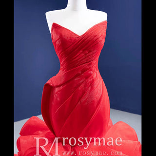 Classic Sleeveless V neck Long Mermaid Wedding Dresses - Rosymae