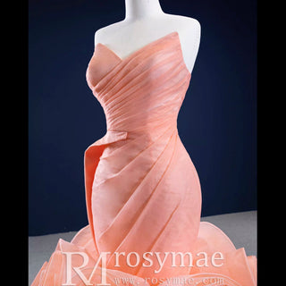 Classic Sleeveless V neck Long Mermaid Wedding Dresses - Rosymae