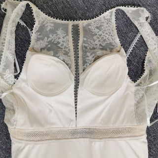 Classic Trend Vintage-Inspired Lace Wedding Dress with Keyhole - Rosymae