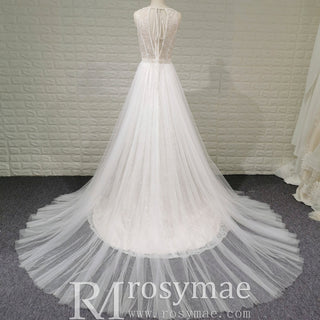 Classic Trend Vintage-Inspired Lace Wedding Dress with Keyhole - Rosymae