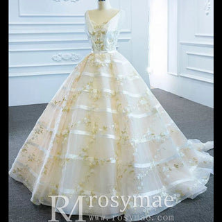 Classic Vneck Ball Gown Wedding Dress with Tank Top - Rosymae