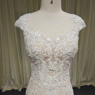 Classy & Elegant Mermaid Wedding Dresses with Capped Sleeve - Rosymae