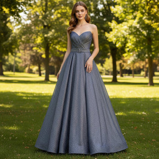 Detachable Sleeve A-line Evening Dresses Party Gowns - Rosymae
