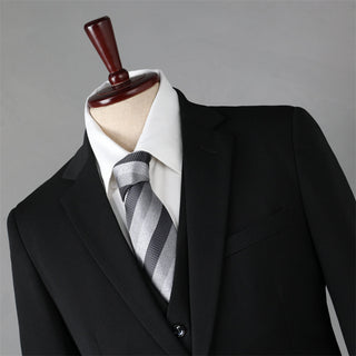 Double Breasted Men's Three Piece Suits & Blazer Office Formal Suit Slim Fit - Rosymae