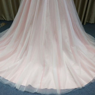 Elegant A-line Flowy Wedding Dress with Cap Sleeve for Beach - Rosymae