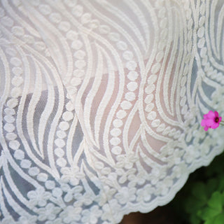 Elegant All-over Lace Midi Wedding Dress with Half Sleeves - Rosymae
