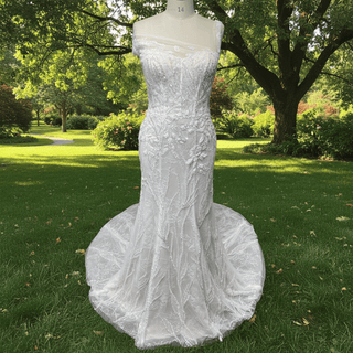 Elegant Asymmetrical Neckline Mermaid Wedding Dresses & Gowns - Rosymae