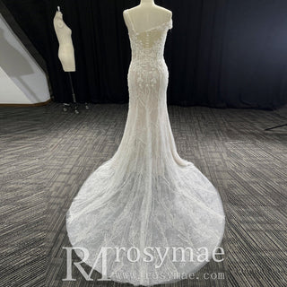 Elegant Asymmetrical Neckline Mermaid Wedding Dresses & Gowns - Rosymae