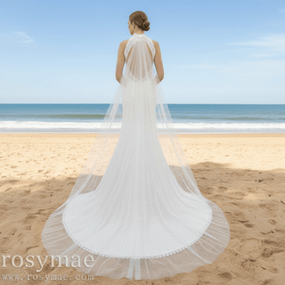 Elegant Lace Mermaid Wedding Dress with A Halter and Open Back - Rosymae