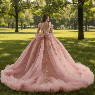 Elegant One Shoulder Puffy Pink Quinceanera Dress For Sweet 15 16 Girls - Rosymae