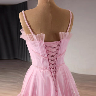 Elegant Prom Gown Wedding Guest Dress With Spaghetti Straps - Rosymae