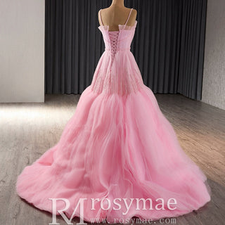 Elegant Prom Gown Wedding Guest Dress With Spaghetti Straps - Rosymae
