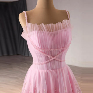 Elegant Prom Gown Wedding Guest Dress With Spaghetti Straps - Rosymae