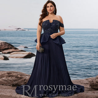 Elegant Sequin Patchwork Strapless Off-Shoulder Women Evening Dress - Rosymae